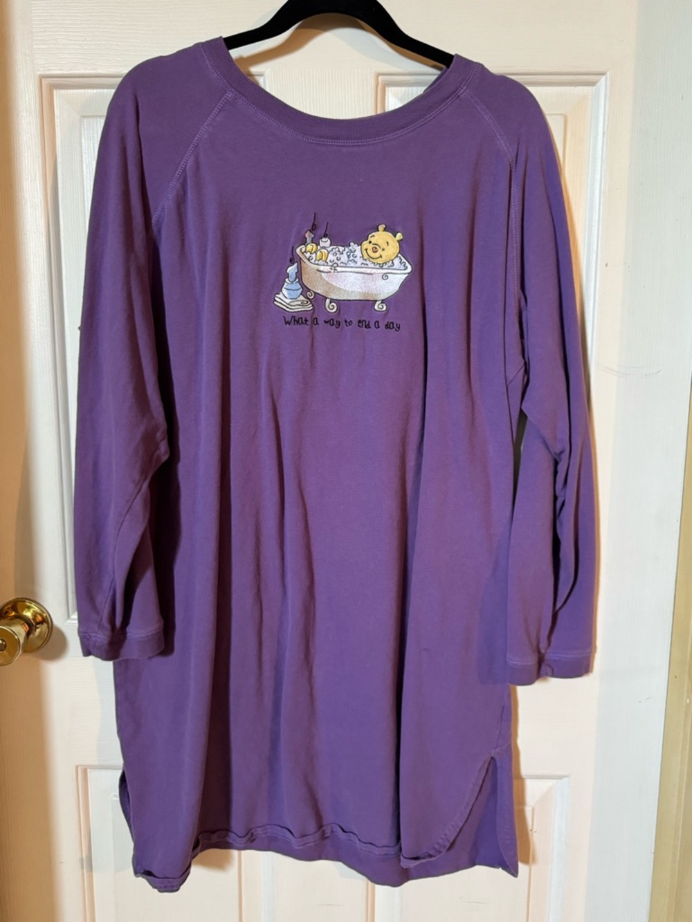 Vintage Disney Winnie the Pooh Embroidered Nightgown L/XL
